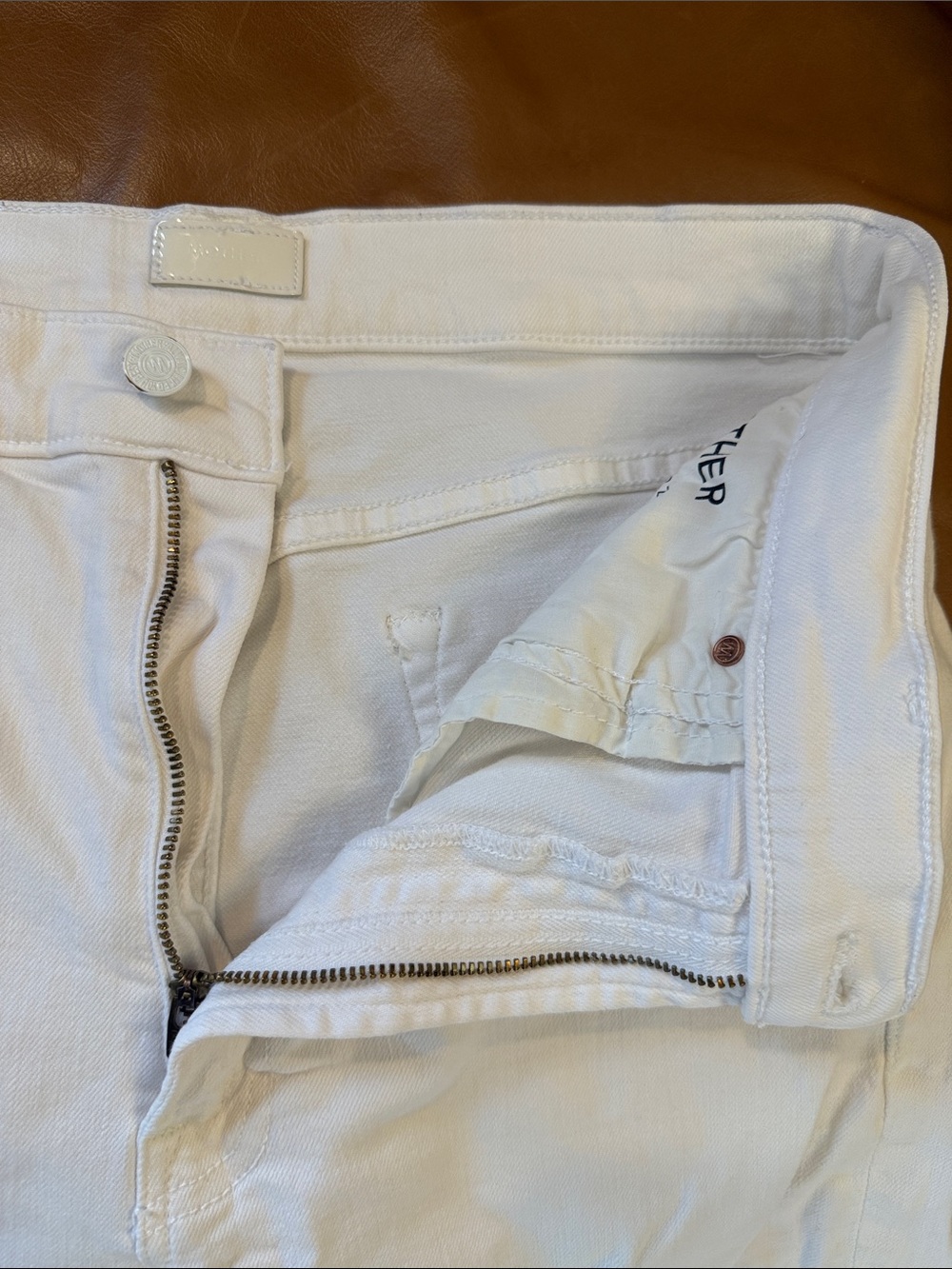 Mother Denim The Rambler Zip Ankle Jeans sz 31 Fairest Of Them All White - Picture 4 of 10